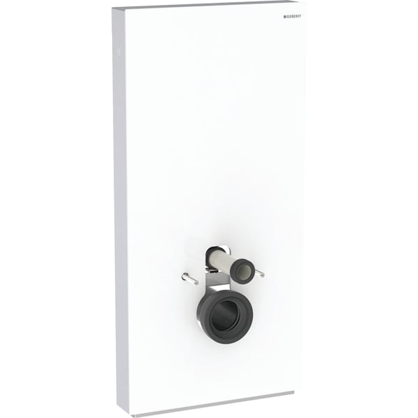 GEBERIT Sanitární modul Geberit Monolith pro závěsné WC, 101 cm, čelo ze skla Čelní opláštění: sklo bílé Boční opláštění: hliník #131.022.SI.5