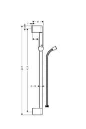 Obrázek Unica sprchová tyč Crometta 65 cm se sprchovou hadicí 27615000 chrom
