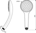Obrázek IDEAL STANDARD Ruční sprcha Idealrain, kulatá #B9402XG - Silk Black