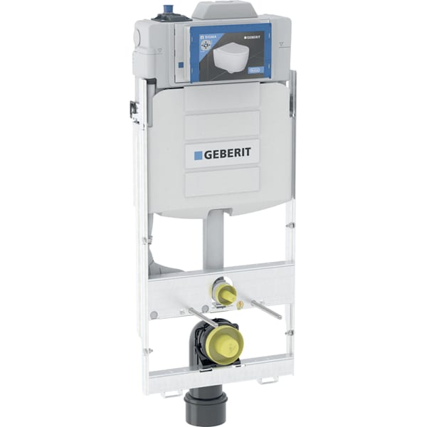 GEBERIT GIS prvek pro závěsné WC, 125 cm, se skrytou splachovací nádržkou Sigma 12 cm, s hygienickým splachováním HS50 #461.212.00.1