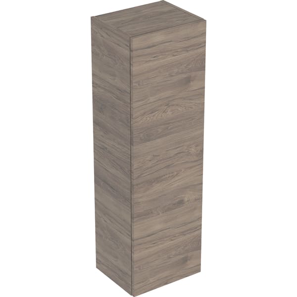 GEBERIT Středně vysoká skříňka Geberit Smyle Square s jedněmi dvířky a vnitřním zrcadlem Ořech hickory / Melamin struktura dřeva #500.361.JR.1
