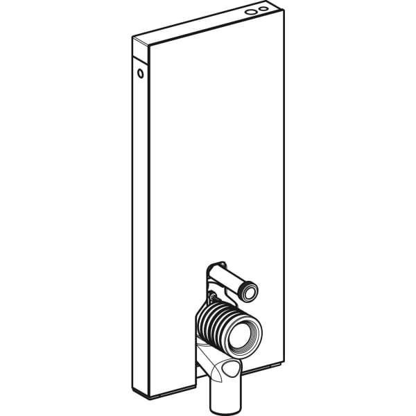 GEBERIT Sanitární modul Geberit Monolith Plus pro stojící WC, 114 cm, čelní panel ze skla Čelní opláštění: sklo písková šedá Boční opláštění: hliník #131.233.JL.7