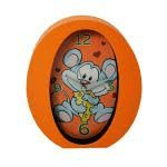 Obrázek Dětský budík motiv myš, oranžový
