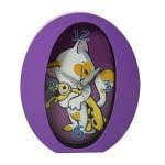 Obrázek Dětský budík motiv kočka, fialový