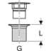 Obrázek GEBERIT Odpadní ventil Geberit s volným odtokem a krytem ventilu Pochromovaná lesklá #152.050.21.1