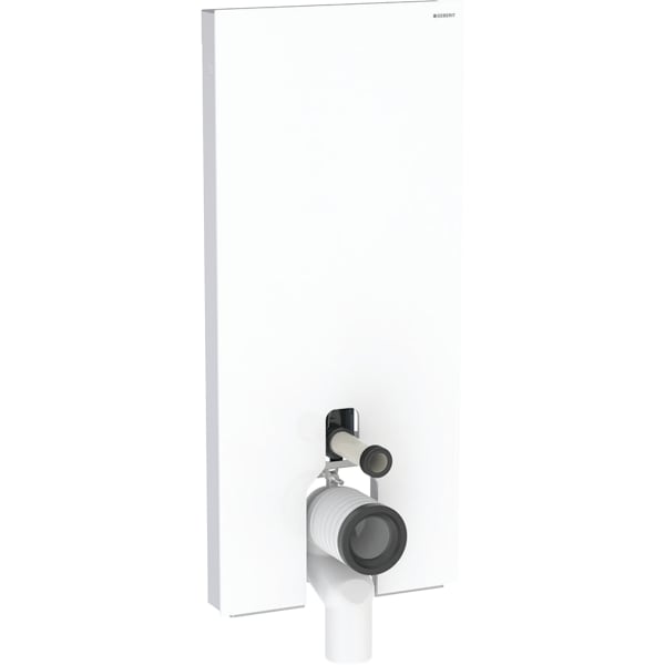 GEBERIT Sanitární modul Geberit Monolith pro stojící WC, 114 cm, čelo ze skla Čelní opláštění: sklo písková šedá Boční opláštění: hliník #131.033.JL.5