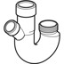 Obrázek GEBERIT Dvoukomorová zápachová uzávěrka Geberit pro připojení zařizovacích předmětů Alpská bílá #252.053.11.1