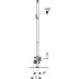 Obrázek GEBERIT Duofix prvek pro sprchu, 130 cm, se stěnovým odtokem, odkrytá nástěnná armatura, pro výšku potěru na vstupu 65-90 mm. #111.589.00.1
