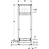 Obrázek GEBERIT Montážní prvek Geberit Duofix pro sprchu, 130 cm, s odtokem ve stěně, nástěnná armatura pod omítku, pro výšku mazaniny u vtoku 65–90 mm #111.581.00.1