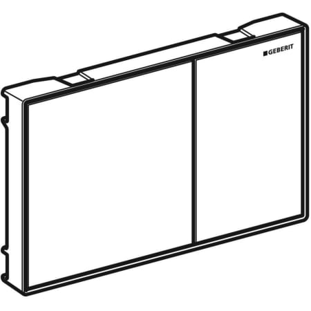GEBERIT Ovládací tlačítko Geberit Sigma60 pro 2 množství splachování, Square, zalícované Ovládací tlačítka: bílé Designové proužky: zrcadlové Rám: pochromovaný lesklý #115.640.SI.1