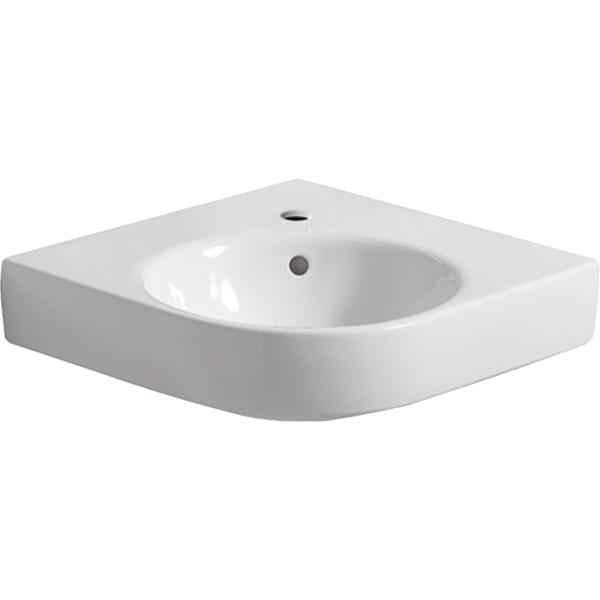 GEBERIT Renova Compact rohové umyvadlo #226150000 - bílá