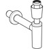 Obrázek GEBERIT zápachová uzávěrka s nornou trubkou pro umyvadlo, s růžicí k ventilu, vývod vodorovný 151.035.11.1