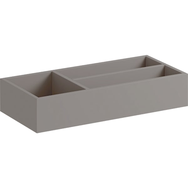 GEBERIT Přihrádka do zásuvky Geberit Xeno², rozdělení ve tvaru T, pro horní zásuvku Šedá scultura / Melamin struktura dřeva #500.525.00.1