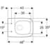 Obrázek GEBERIT Renova Compact Square závěsný klozet s umyvadlem, krátký výstupek, bílá / KeraTect 206145600

