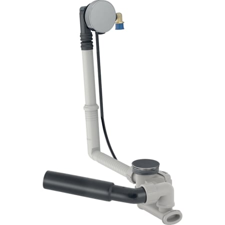 GEBERIT vanová odpadní souprava s otočným ovládáním a přívodem, d52, délka 26 cm, se soupravou pro kompletaci chrom / Lesklý #150.710.21.6