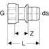 Obrázek GEBERIT přechod na rozdělovač s násuvným připojením, převlečná matice 653.472.00.1
