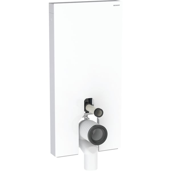GEBERIT Sanitární modul Geberit Monolith pro stojící WC, 101 cm, čelo ze skla Čelní opláštění: sklo bílé Boční opláštění: hliník #131.003.SI.5