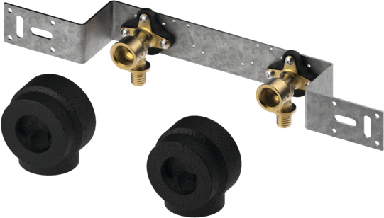 TECE Montážní jednotka TECEflex 153 s nástěnkami, rozměr 16 x Rp 1/2", křemíkový bronz se zvukotěsným pouzdrem speciálně pro použití s těsnicí objímkou Seal System #720567