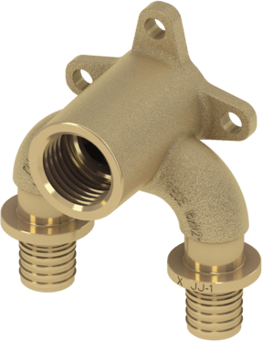 TECE TECEflex U-dvojitá nástěnka, optimalizovaná tlaková ztráta, dim. 16 x 1/2", Si-bronz #708625