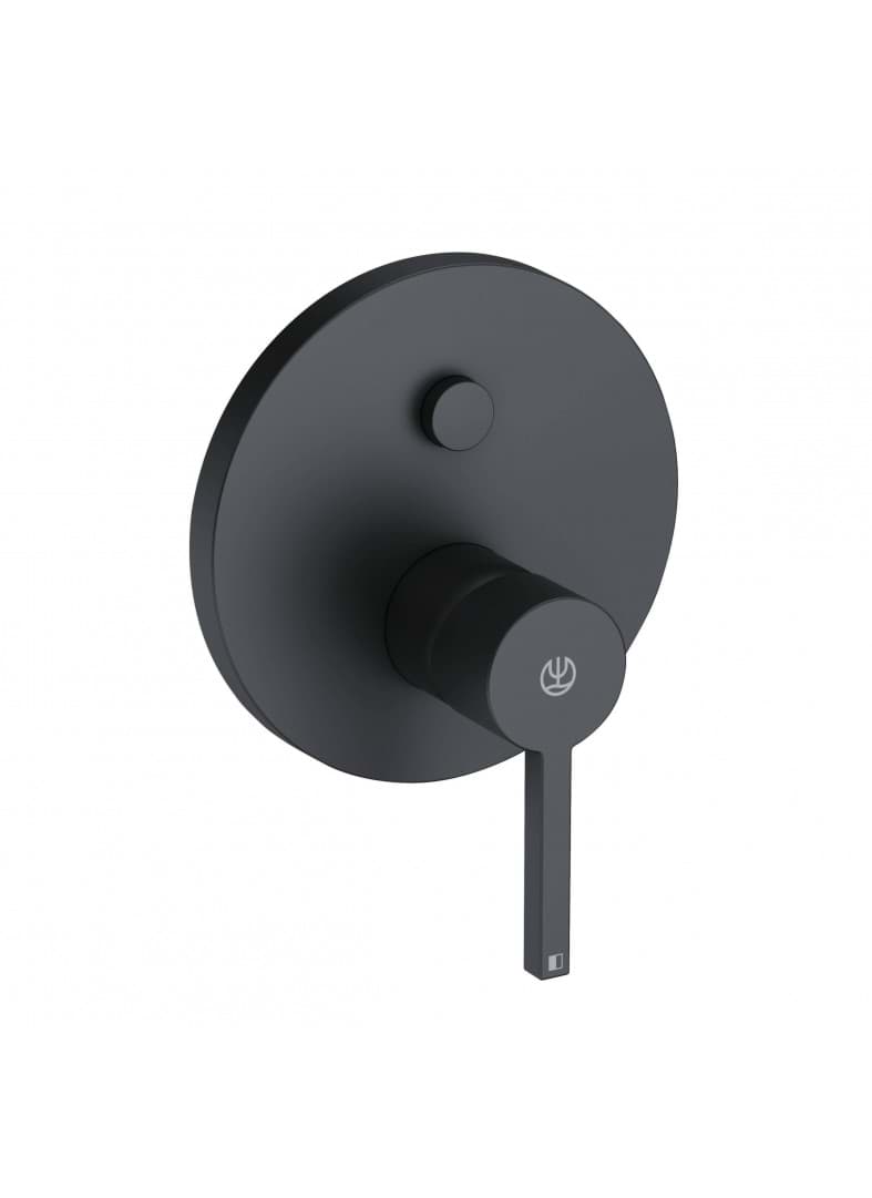 KLUDI Skrytá jednopáková vanová a sprchová baterie PUSH & SWITCH #206633915 - Matná černá
