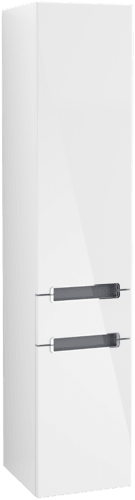 VILLEROY BOCH Subway 2.0 Vysoká skříňka, 1 zásuvka, 2 dvířka, 350 x 1650 x 370 mm, lesklá bílá #A70710DH