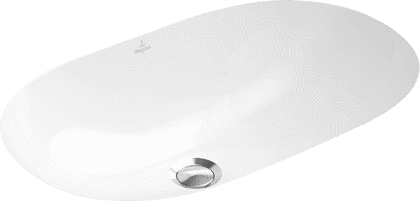 Obrázek VILLEROY BOCH O.novo podomítkové umyvadlo, 600 x 350 x 208 mm, bílá Alpine, s přepadem 41626001
