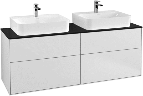 Obrázek VILLEROY BOCH Toaletní skříňka Finion, 4 zásuvky, 1600 x 603 x 501 mm, bílý matný lak F18200MT
