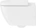 Obrázek DURAVIT Sedátko pro WC 006459 Design by sieger design #0064590000 - Barva 00, Typ: Ve tvaru D, Bílá Vysoký lesk, Barva závěsů: Nerez, Překrývající se 359 x 430 mm