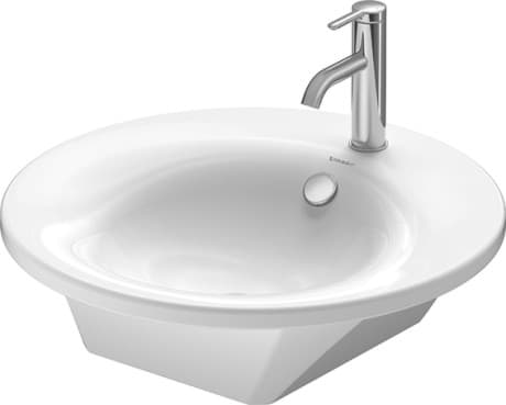 DURAVIT Vestavné umyvadlo 040658 Design by Philippe Starck #0406580000 - p Barva 00, Bílá Vysoký lesk, Počet otvorů pro armaturu na jednom umyvadle: 1 Ø 580 mm