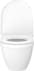 Obrázek DURAVIT Sedátko pro WC 006381 Design by Philippe Starck #0063810000 - Barva 00, Typ: Ve tvaru D, Bílá Vysoký lesk, Barva závěsů: Nerez, Překrývající se 370 x 436 mm