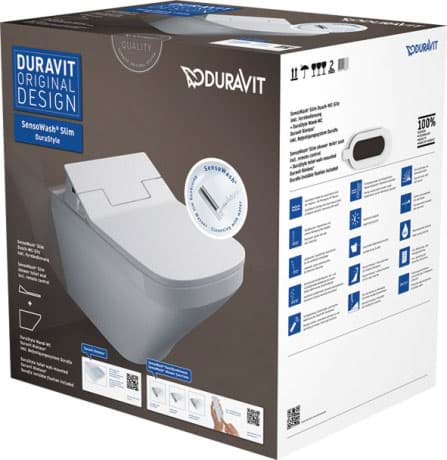 DURAVIT WC set závěsný 631001 Design by Duravit #631001002004300 - Barva 00, Bidetové sedátko: 611200002304300, Rozměry krabice: 490x680x645 mm, Sjednocený vodní štítek (UWL) třída: 1, Druh ochrany: IPX4 376 x 620 mm