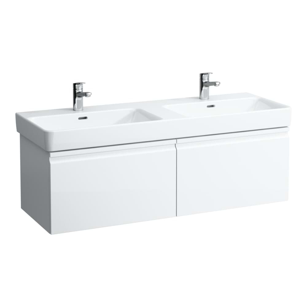 LAUFEN PRO S Skříňka pod umyvadlo a systémem softclose, pro umyvadlo 814968, se dvěma zásuvkami a vnitřní zásuvkou 1260 x 450 x 390 mm #H4835720964231 - 423 - Wenge