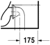 Obrázek DURAVIT Stojící WC kombi 023309 Design by Philippe Starck #0233090064 - © Barva 00, Bílá Vysoký lesk, Množství vody na splachování: 4,5 l, Princip splachování: Tryska 415 x 640 mm