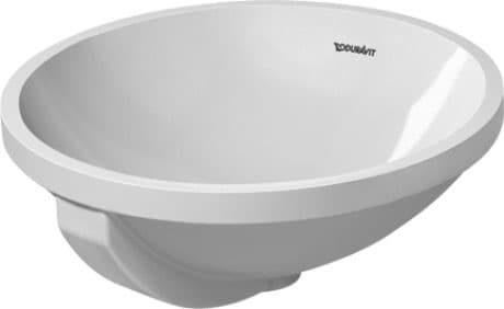 DURAVIT Vestavné umyvadlo 046840 Design by Prof. Frank Huster #04684000001 - • Barva 00, Provedení umyvadla: Vestavné zdola, Vnitřní rozměry: Ø 400 mm, Bílá Vysoký lesk Ø 430 mm