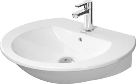 DURAVIT Umyvadlo 262165 Design by sieger design #26216500001 - p Barva 00, Bílá Vysoký lesk, Počet míst pro mytí: 1 Uprostřed, Počet otvorů pro armaturu na jednom umyvadle: 1 Uprostřed 650 x 550 mm
