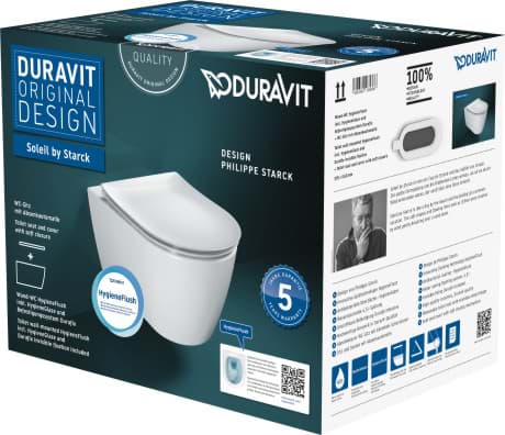 DURAVIT WC set závěsný 459109 Design by Philippe Starck #45910920A1 - © Barva 20, Rozměry krabice: 396x450x560 mm 370 x 540 mm
