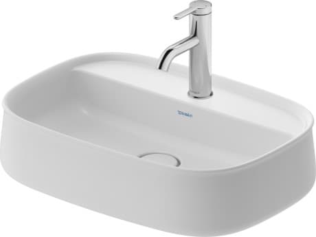 DURAVIT Umyvadlová mísa 237455 Design by Sebastian Herkner #23745532711 - p Barva 00, Bílá Vysoký lesk, Počet otvorů pro armaturu na jednom umyvadle: 1 Uprostřed, Broušené 550 x 390 mm