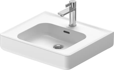 DURAVIT Umyvadlo 237655 Design by Philippe Starck #23765500001 - p Barva 00, Bílá Vysoký lesk, Počet míst pro mytí: 1 Uprostřed, Počet otvorů pro armaturu na jednom umyvadle: 1 Uprostřed, Přepad: Ano 550 mm