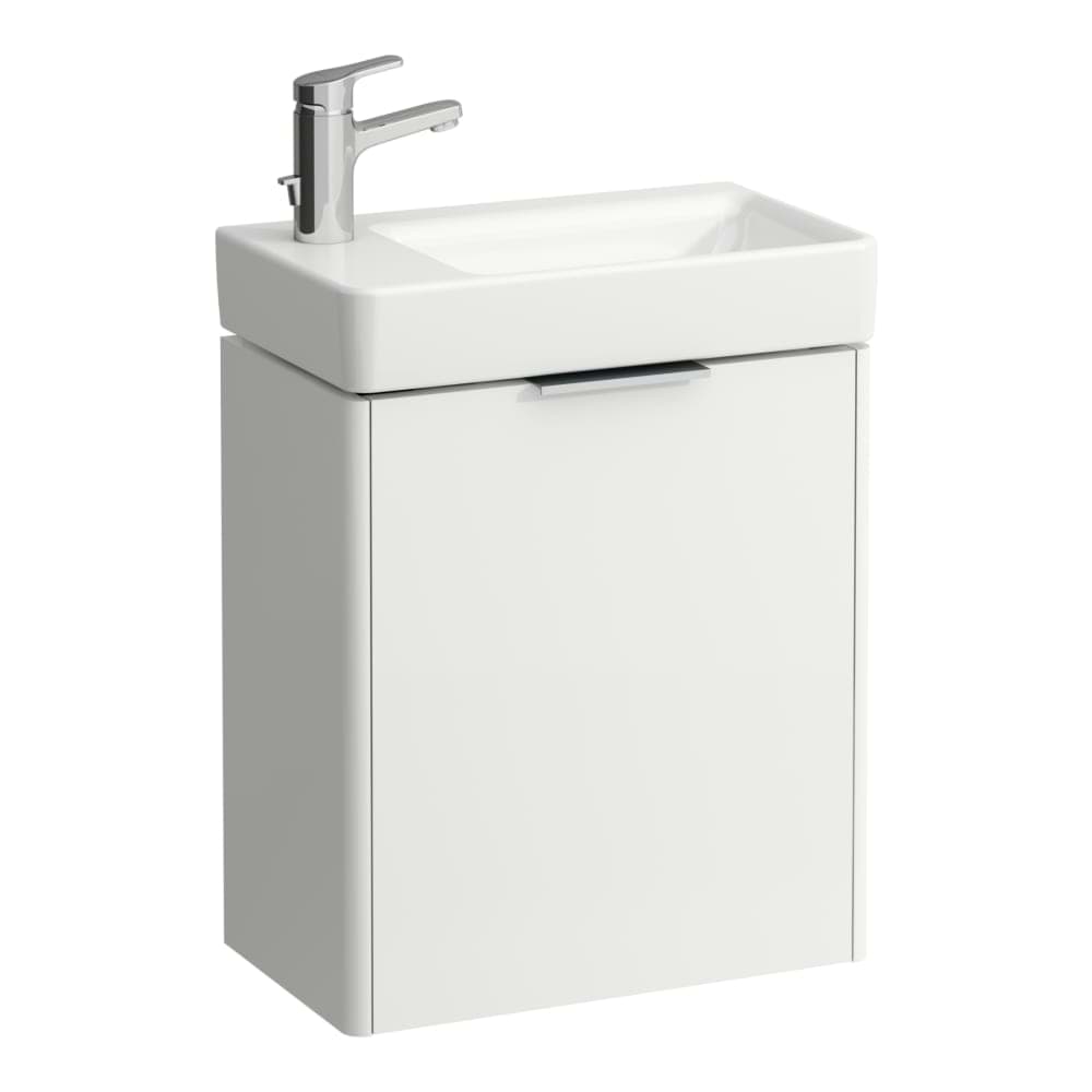 LAUFEN BASE Skříňka pod umyvadlo, závěsy dvířek vlevo, pro umyvadlo H815955 460 x 265 x 530 mm #H4021011102611 - 261 - Bílá lesklá