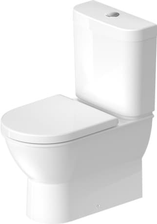 DURAVIT Stojící WC kombi 213809 Design by sieger design #21380900001 - © Barva 00, Bílá Vysoký lesk, Množství vody na splachování: 4,5 l, Rozměr kolmého výstupu odpadového oblouku Vario: 160 mm - 190 mm, Rozměr kolmého/vodorovného výstupu připojovací sady Vario: 70 mm - 150 mm 370 x 630 mm