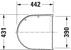 Obrázek DURAVIT Sedátko pro WC 006779 Design by Philippe Starck #0067790000 - Barva 00, Bílá Vysoký lesk, Barva závěsů: Nerez, Prodloužené, Překrývající se 431 x 442 mm