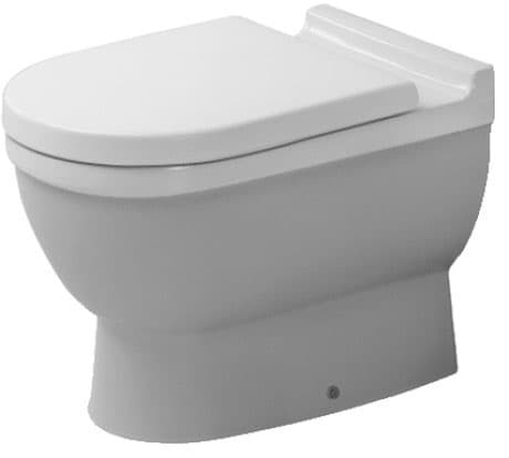 DURAVIT Stojící WC 012409 Design by Philippe Starck #0124092000 - © Barva 00, Bílá Vysoký lesk, Množství vody na splachování: 6 l, Pozice odbočky: Zezadu 360 x 560 mm