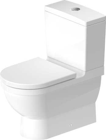 DURAVIT Stojící WC kombi 012809 Design by Philippe Starck #01280900001 - © Barva 00, Bílá Vysoký lesk, Množství vody na splachování: 6 l, Princip splachování: Tryska, Rozměr kolmého výstupu odpadového oblouku Vario: 180 mm - 260 mm, Rozměr kolmého/vodorovného výstupu připojovací sady Vario: 70 mm - 210 mm, Sjednocený vodní štítek (UWL) třída: 2 370 x 660 mm