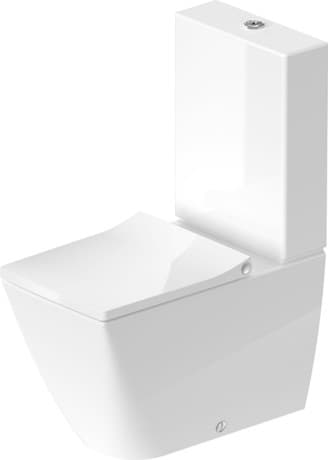 Зображення з  DURAVIT Stojící WC kombi 219109 Design by sieger design #2191090000 - © Barva 00, Bílá Vysoký lesk, Množství vody na splachování: 4,5 l, Pozice odbočky: Zezadu 370 x 650 mm
