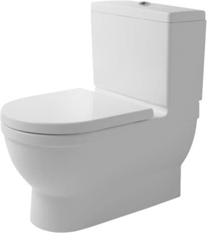 DURAVIT Stojící WC kombi Big Toilet 210409 Design by Philippe Starck #2104092000 - © Barva 00, Bílá Vysoký lesk, Množství vody na splachování: 6 l, Princip splachování: Tryska, Rozměr kolmého výstupu odpadového oblouku Vario: 205 mm - 270 mm, Rozměr kolmého/vodorovného výstupu připojovací sady Vario: 70 mm - 220 mm 435 x 735 mm