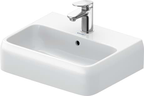 DURAVIT Umývátko 074645 Design by Studio F. A. Porsche #0746452060 - p Barva 00, Bílá Vysoký lesk, Počet míst pro mytí: 1 Uprostřed, Počet otvorů pro armaturu na jednom umyvadle: 1 Uprostřed, Přepad: Ano 450 x 350 mm