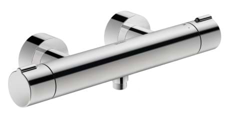 DURAVIT Sprchový termostat nástěnný C14220000 Design by Kurt Merki Jr. #C14220000010 - Barva 10, Chrom, Připojení napouštění vody: S-přípojení, Rozchod: 150 mm ± 15 mm, Tlak vody (3 bar): 12,5 l/min 338 x 103 mm