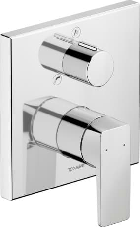 DURAVIT Páková vanová baterie podomítková MH5210012 Design by Duravit #MH5210012010 - Barva 10, Chrom, Změna uživatele: Ruční sprcha, Vanové napouštění, 150x173 mm 173 mm