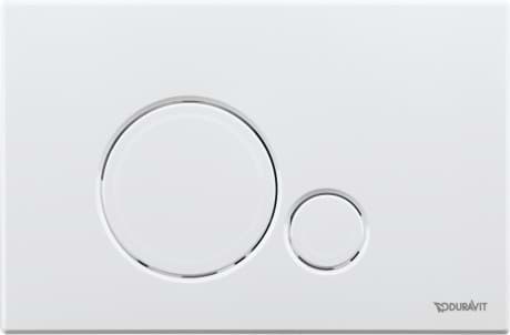 DURAVIT Mechanická ovládací deska pro WC Beta 120 WD5010 Design by Duravit #WD5010021000 - Barva 00, Bílá 6.5 x 230 mm