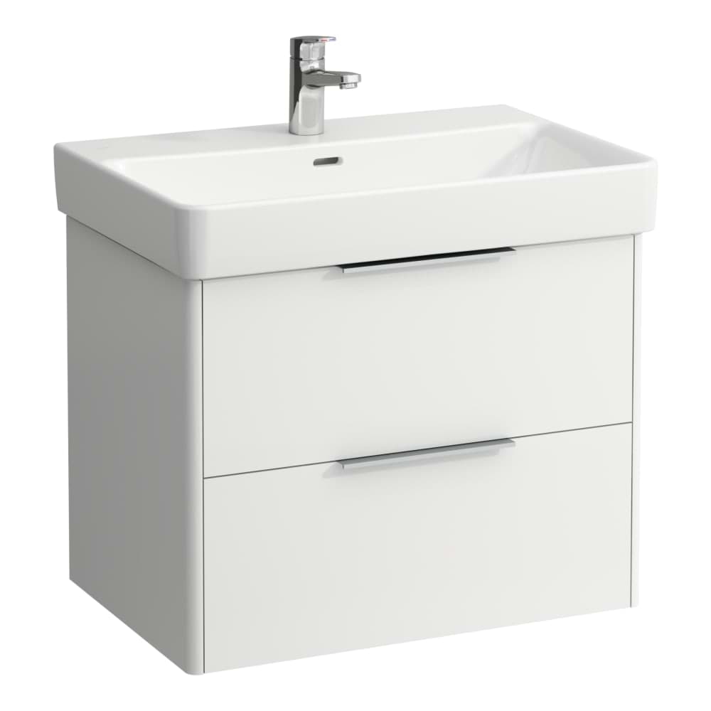 LAUFEN BASE Skříňka pod umyvadlo, 2 zásuvky, pro umyvadlo H810967 665 x 440 x 530 mm #H4023321102611 - 261 - Bílá lesklá